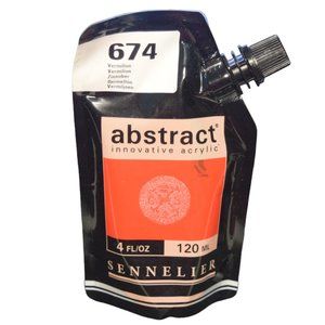 Sennelier Abstract Acrylic Paint- Vermilion, 120 ml pouch